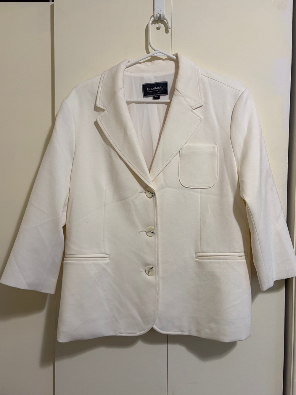 Le Chateau White Jacket Blazer Xl